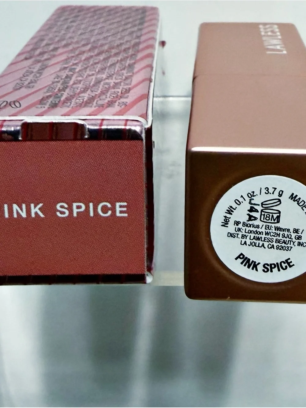 LAWLESS Forget The Filler Lip-Plumping Satin Lipstick PINK SPICE ~ New in Box